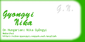 gyongyi nika business card